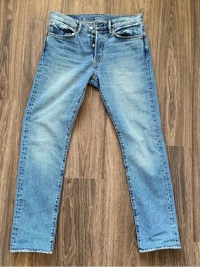 Buck Mason Maverick Slim Jeans in Light Blue Wash (L042) - Like New